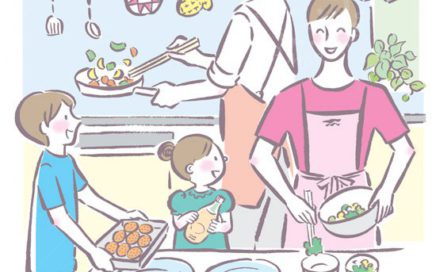 やさしい・手描き・ファミリーイラスト