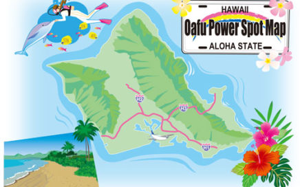 ハワイのイラストマップ