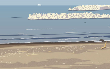 爽やかな海の風景イラスト