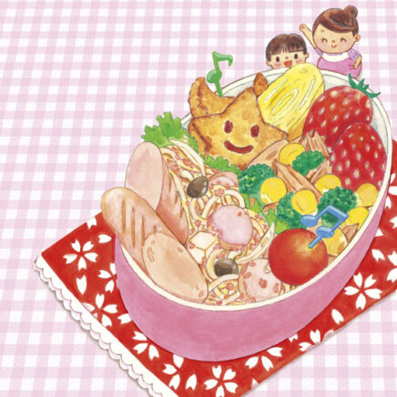 瑞々しい料理イラスト　かわいいお弁当