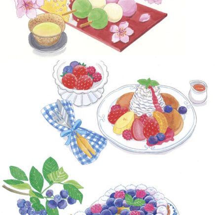 水彩　スイーツイラスト