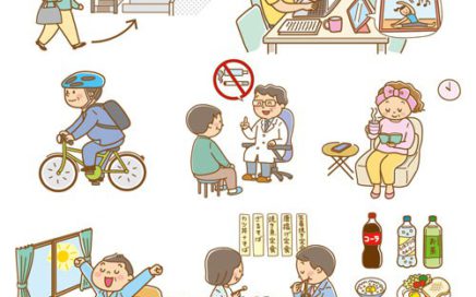 フリーなラインのふんわりカットイラスト