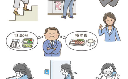 筆タッチのシンプルイラスト。情報誌むけカットイラスト