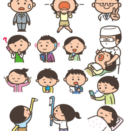 かわいい、分かりやすい、アイコンタッチのイラストです。情報誌向け