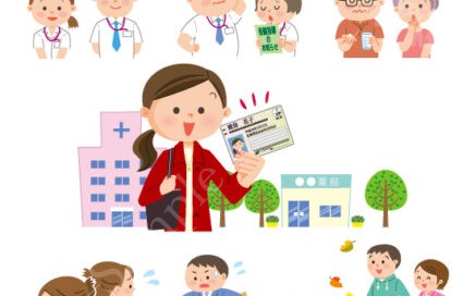 人物のカットイラスト。アウトラインなし。各種情報誌むけです。